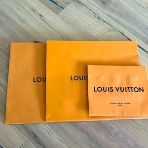 Authentic Louis Vuitton shopping bags x3